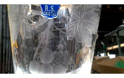 JARRÓN CRISTAL BISELADO LATÓN