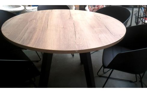 ESSTISCH RUND, , HOLZ LOOK SCHWARZ