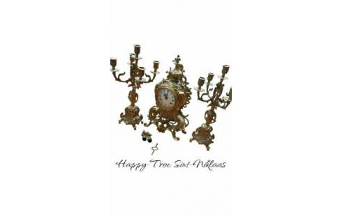 KAMINAUFSATZ KUPFER, , UHR, , KANDELABER