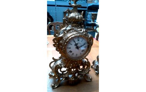 KAMINAUFSATZ KUPFER, , UHR, , KANDELABER