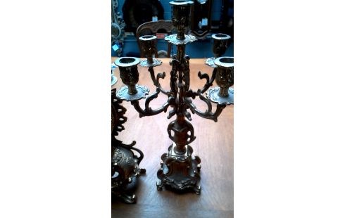 KAMINAUFSATZ KUPFER, , UHR, , KANDELABER