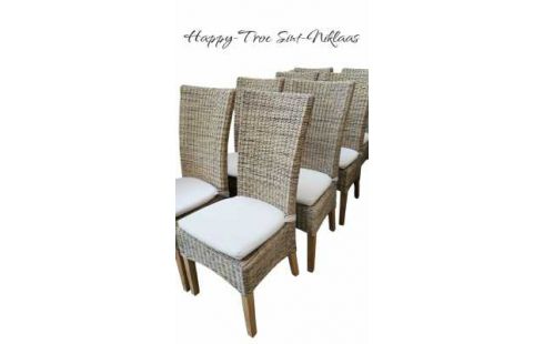 SILLA, , ASIENTO JUNCO CAFÉ, , ALMOHADA