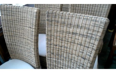 SILLA, , ASIENTO JUNCO CAFÉ, , ALMOHADA