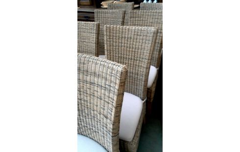 SILLA, , ASIENTO JUNCO CAFÉ, , ALMOHADA