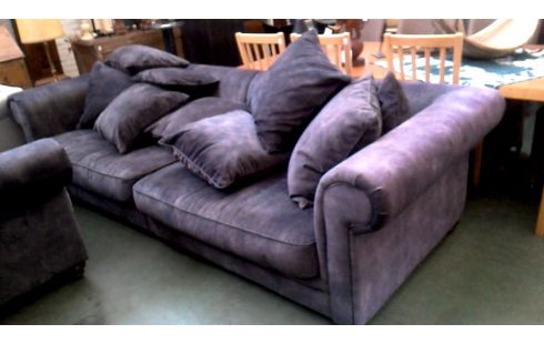 WOHNZIMMER BRAUN GRAU SAMT