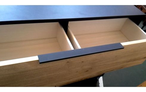 DRESSOIR ANTRACIET HOUT LOOK 3 DEUREN 1 LADE