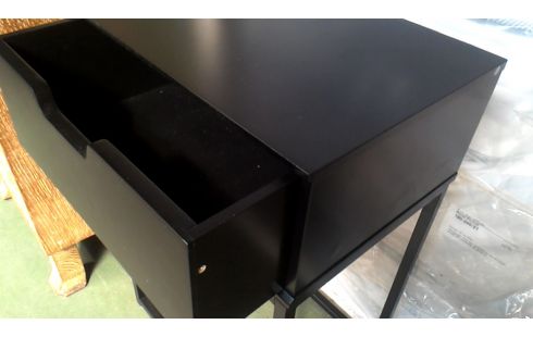 NACHTTISCH SCHWARZ 1 SCHUBLADE