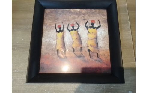 TABLEAU AFRICAIN CADRE NOIR