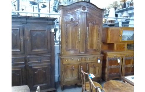 BAHUT 2 CORPS ANCIEN 4 PORTES 2 TIROIRS BOIS MASSIF