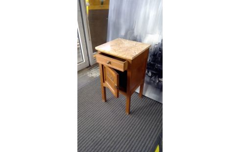 NACHTKASTJES MET MARMEREN BLAD  1 LADE