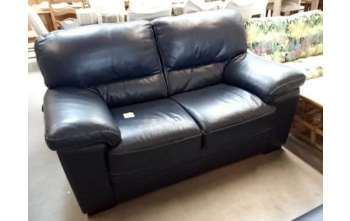 SALON CUIR BLEU 3+2