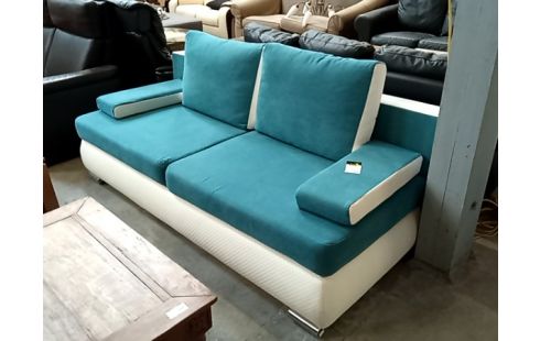 CANAPE CONVERTIBLE bicolore confort assuré