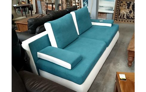 CANAPE CONVERTIBLE bicolore confort assuré