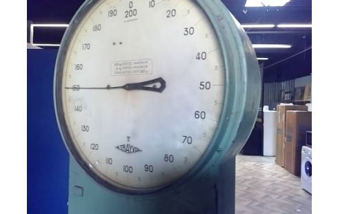 BALANCE A GRAIN TRAYVOU METAL LAQUE VERT ANNEES 50