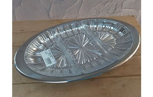 PLAT APERO VERRE ET INOX