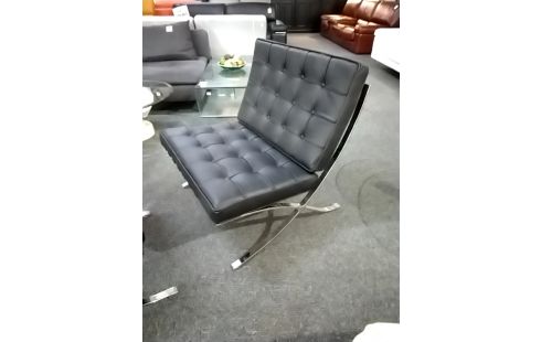 FAUTEUIL + REPOSE PIED TYPE BARCELONA