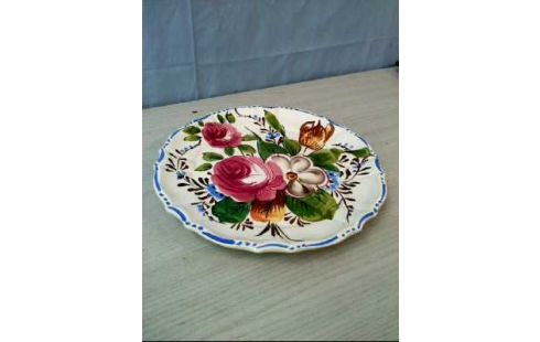 WANDTELLER FLORAL BEMALT <ITALIENISCH>