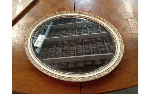 MIROIR BOIS BLANC OVALE