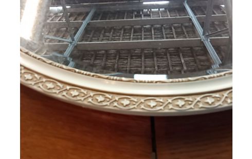 MIROIR BOIS BLANC OVALE