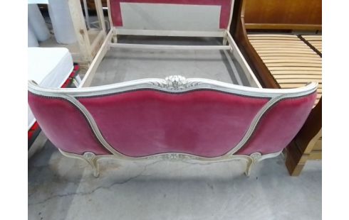 LIT ANCIEN 140X190 TISSU BOIS