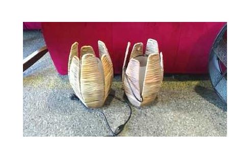 LÁMPARA DE SOBREMESA MIMBRE