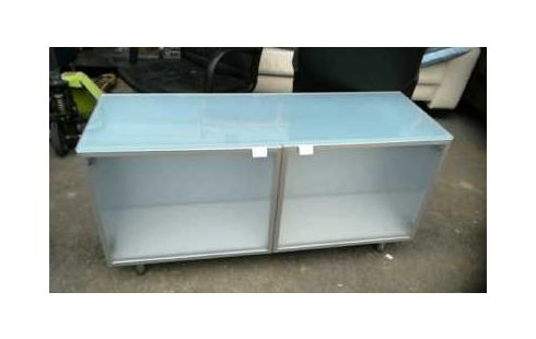 BUFFET VERRE 2 PORTES METAL