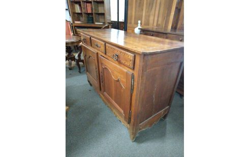 BAHUT NOYER 2 PORTES 3 TIROIRS