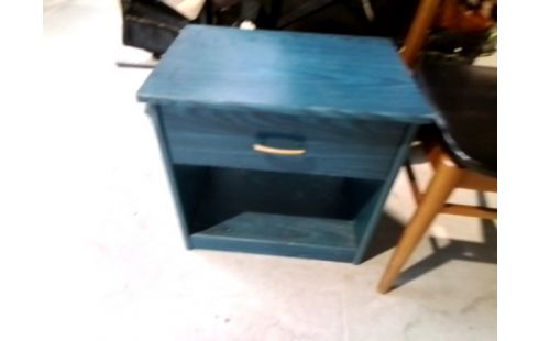 CHEVET 1 TIROIR BLEU