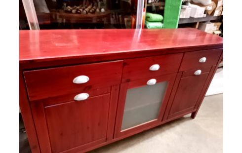 BUFFET BAS 3P/3T BOIS ROUGEÂTRE