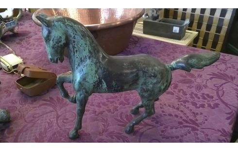 STATUE CHEVAL METAL