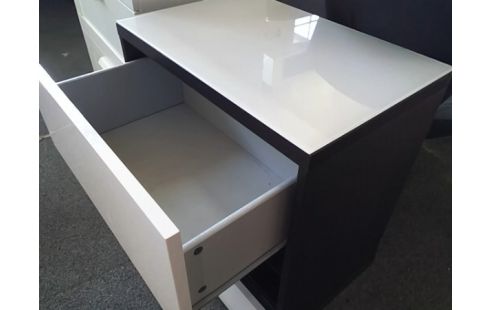 MEUBLE 2T AVEC ETAGERE VERRE