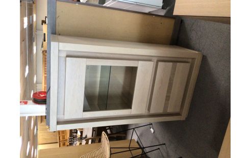 MEUBLE BAR MODERNE CHENE CLAIR 2 PORTES