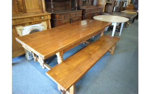 TABLE DE FERME CHENE 2 BANCS