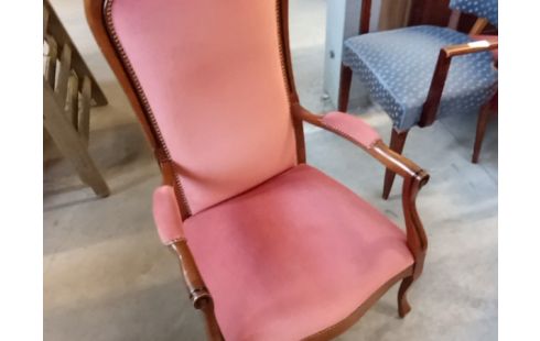 FAUTEUIL MERISIER VELOURS OCRE
