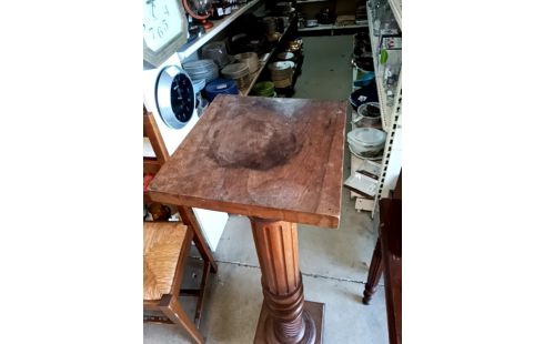 COLONNE PIÉDESTAL BOIS TOURNÉ