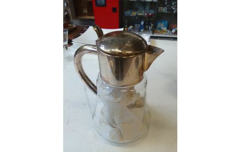 CARAFE GLACON METAL ARGENTE