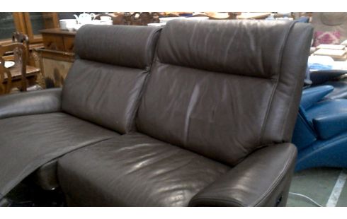 BUTACA. 2 PLAZAS PARDO CUERO, , SILLÓN RELAX ELÉCTRICO