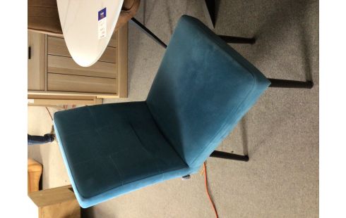 CHAISE RODIER TISSU TIRQUOISE LA PAIRE