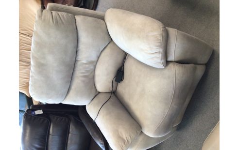 FAUTEUIL RELAX ELECTRIQUE MICROFIBRE BEIGE