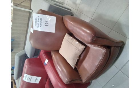FAUTEUIL CLUB SIMILI MARRON