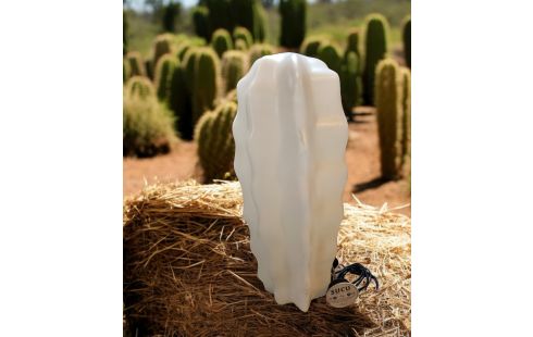 LAMPE "CACTUS" PVC BLANC MODERNE H.54CM /SUCU PAR ELMAR FLOTOTTO
