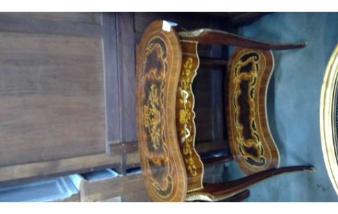 TAFEL INLEG HOUT/GOUD/FINEER