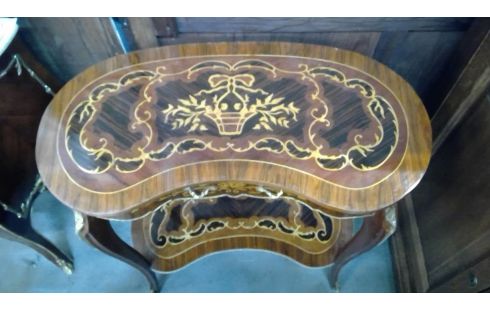 TAFEL INLEG HOUT/GOUD/FINEER