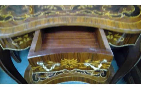 TAFEL INLEG HOUT/GOUD/FINEER