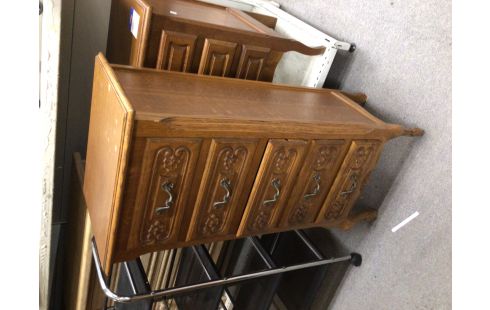 COMMODE 5 TIROIRS CHENE MOYEN