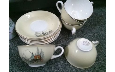 TASSE A CAFE VINTAGE LOT DE 5