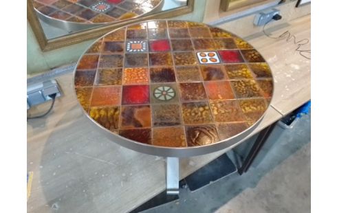 TABLE BASSE CERAMIQUE "LA ROUE VALLAURIS"