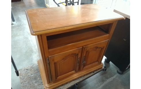 MEUBLE TV 2 PORTES BOIS MASSIF