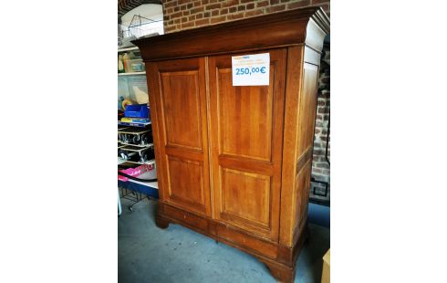 GARDE ROBES LOUIS PHILIPPE 2 PORTES 2 TIROIRS + CLÉ