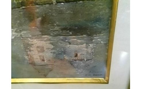 AQUARELLE ANNECY SIGNEE CH BONIN